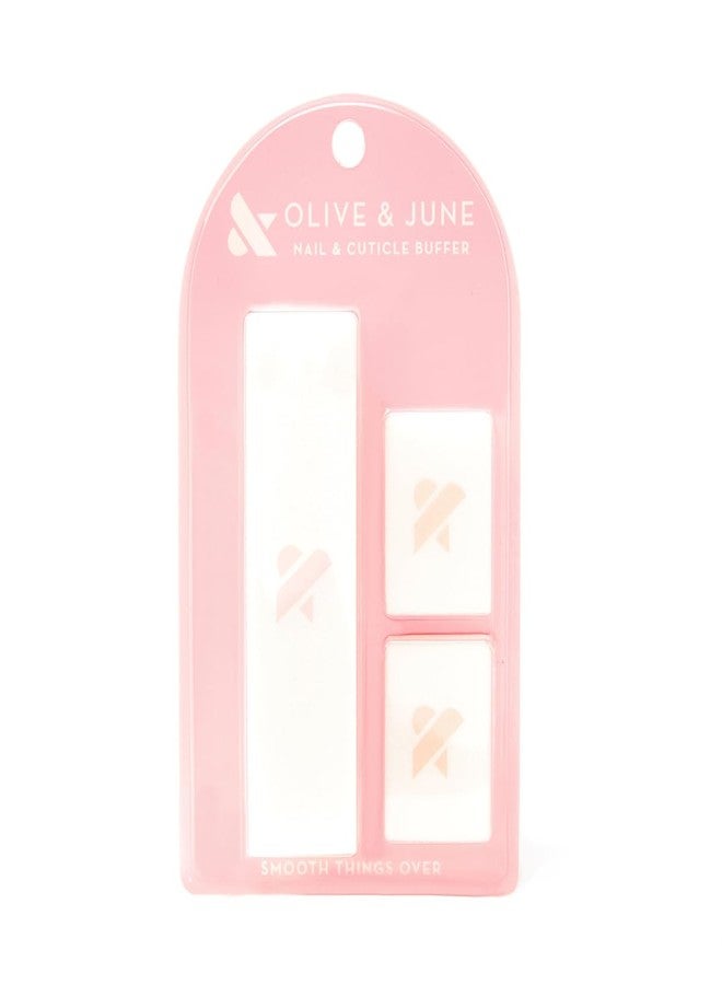 Olive & June Buffer Pack | 1 Full-Size + 2 Mini Nail Buffers for Manicures and Pedicures | Gentle Multi-Grit Buffers for Cuticles, Smoothing & Nail Prep | Salon-Quality Nail Tools for At-Home Use - Image 1